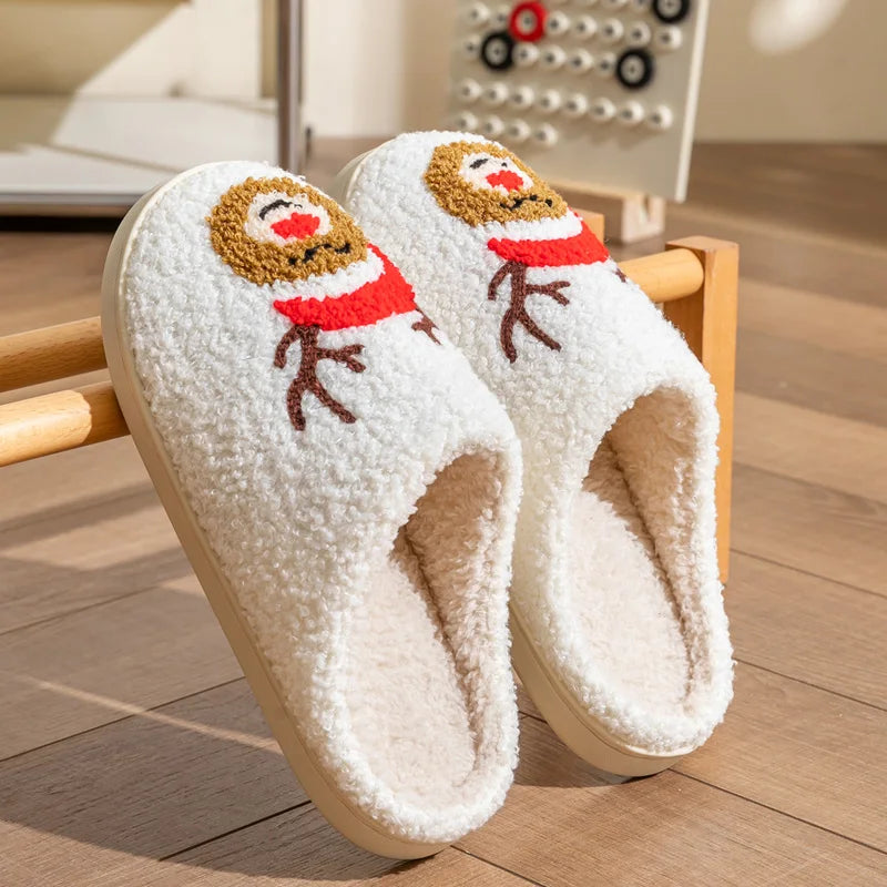 Christmas Plush Fuzzy Slippers