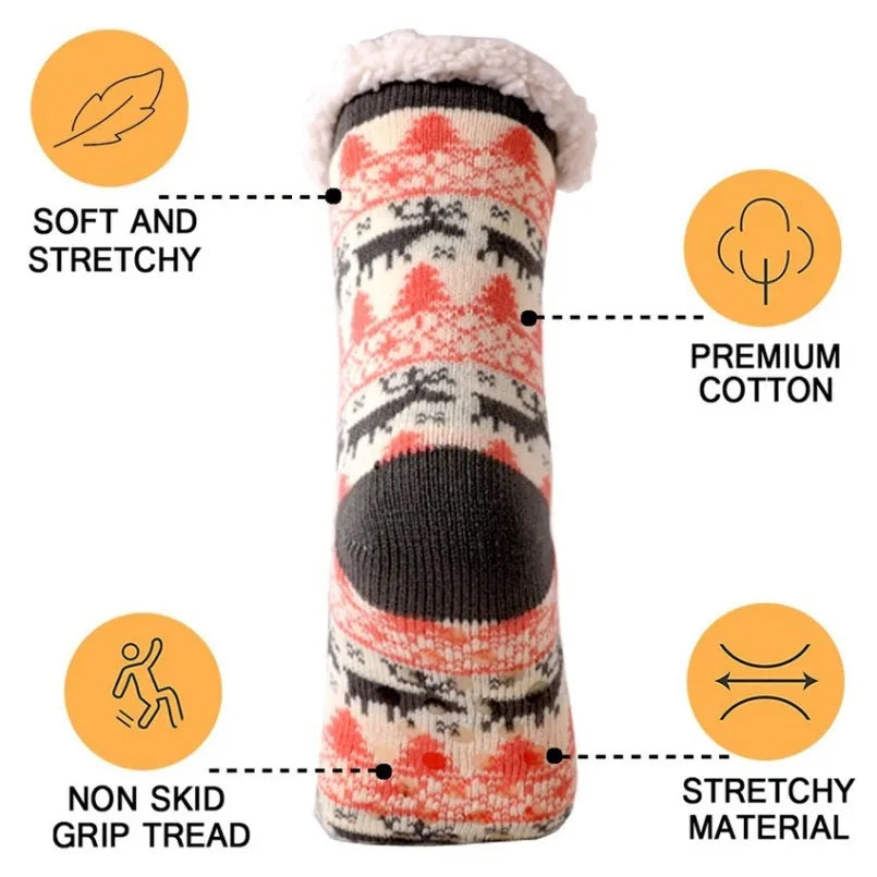 Fluffy Christmas Slipper Socks