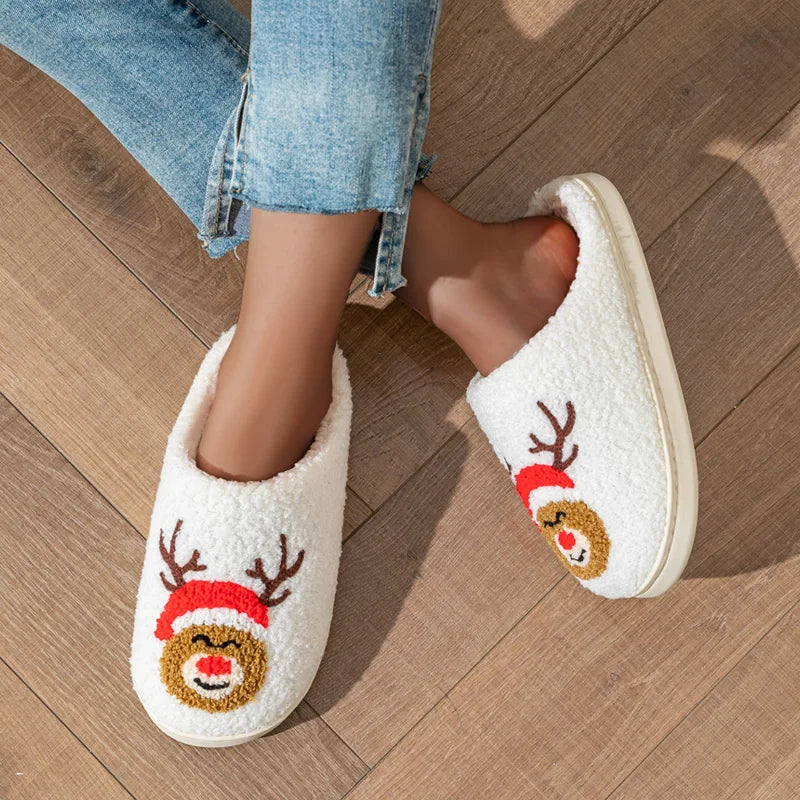 Christmas Plush Fuzzy Slippers