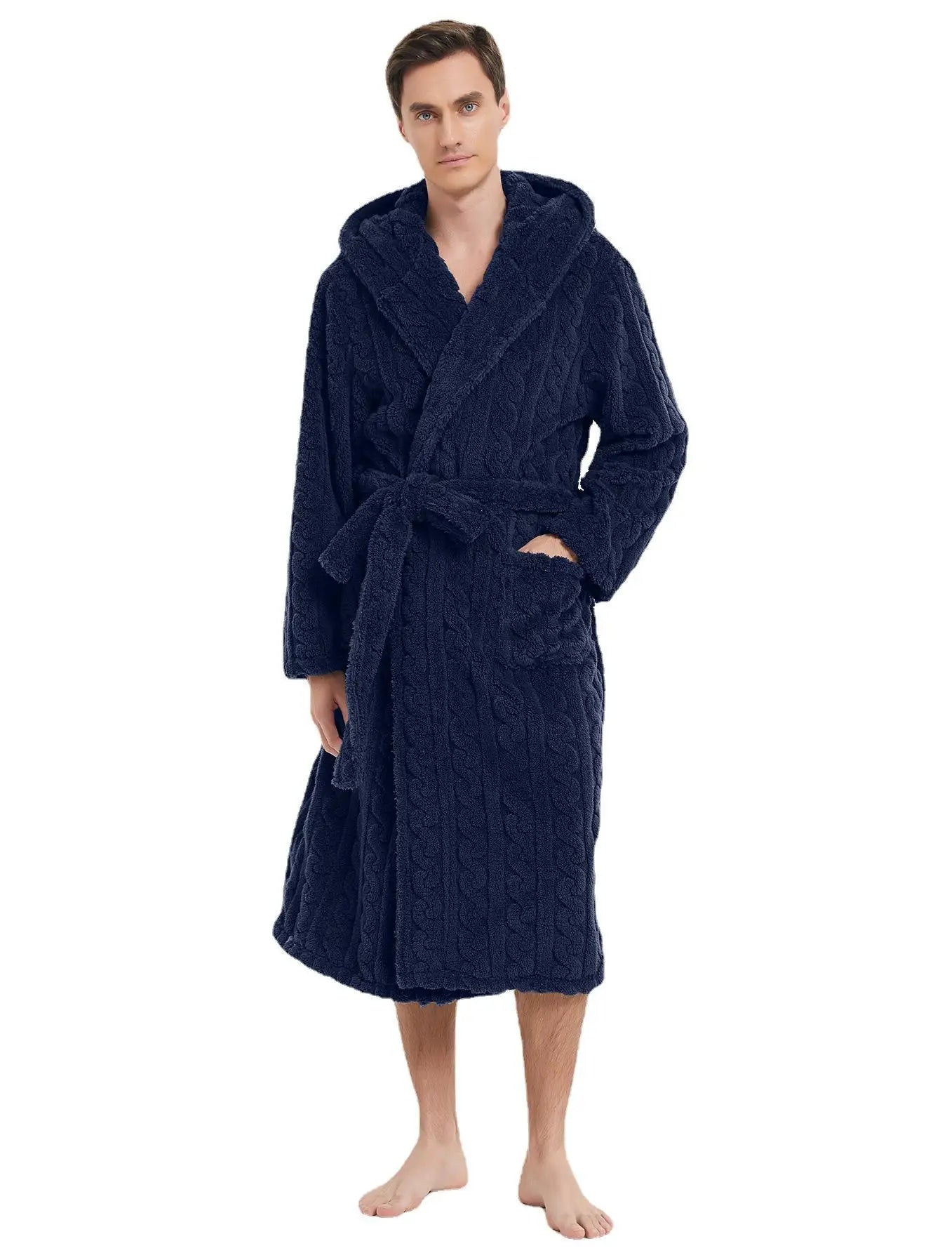 Plush Hooded Dressing Gown