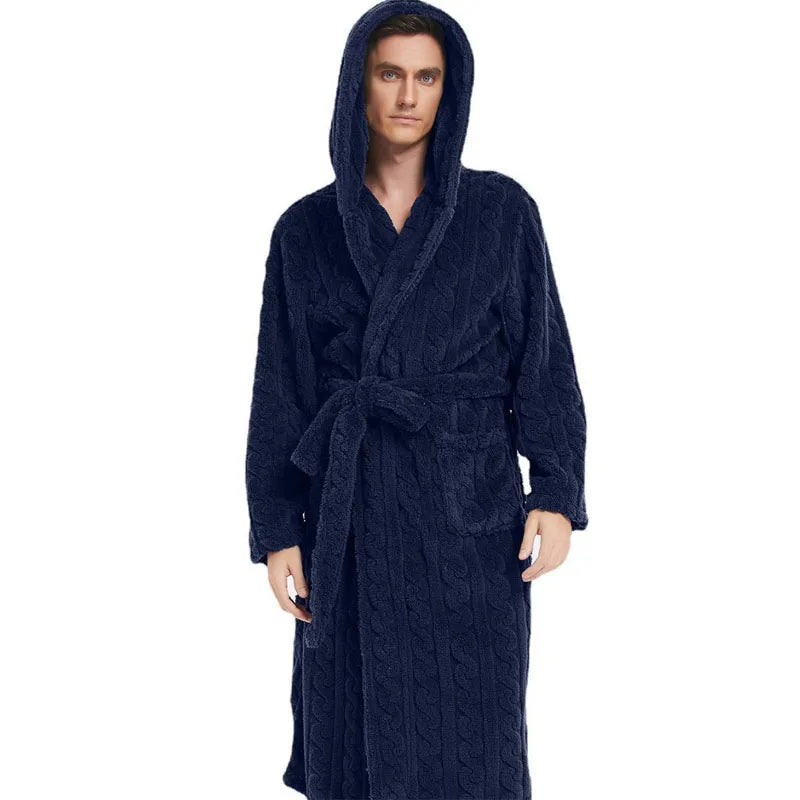 Plush Hooded Dressing Gown