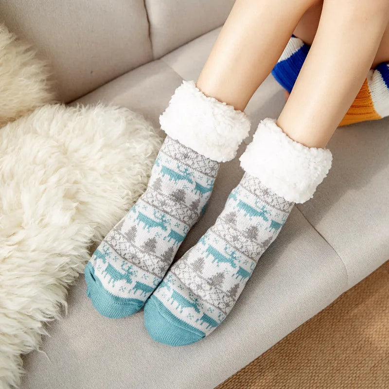 Fluffy Christmas Slipper Socks