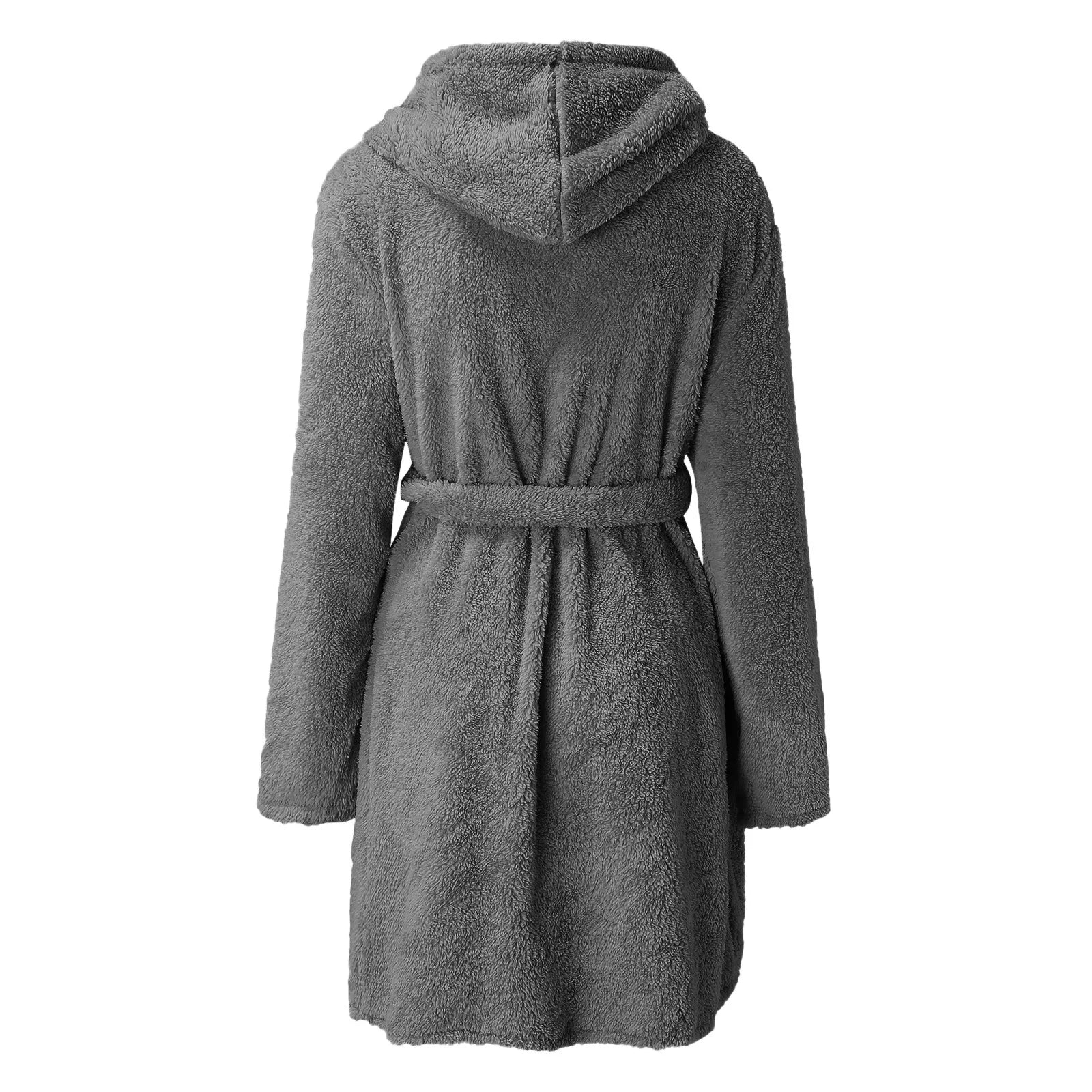 Women’s Fluffy Hooded Bathrobe