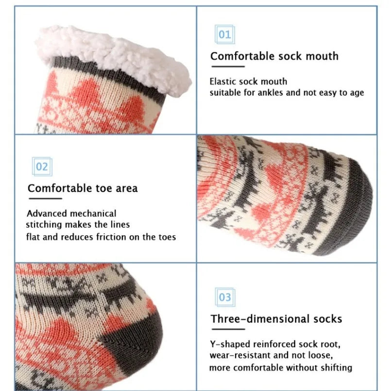 Fluffy Christmas Slipper Socks