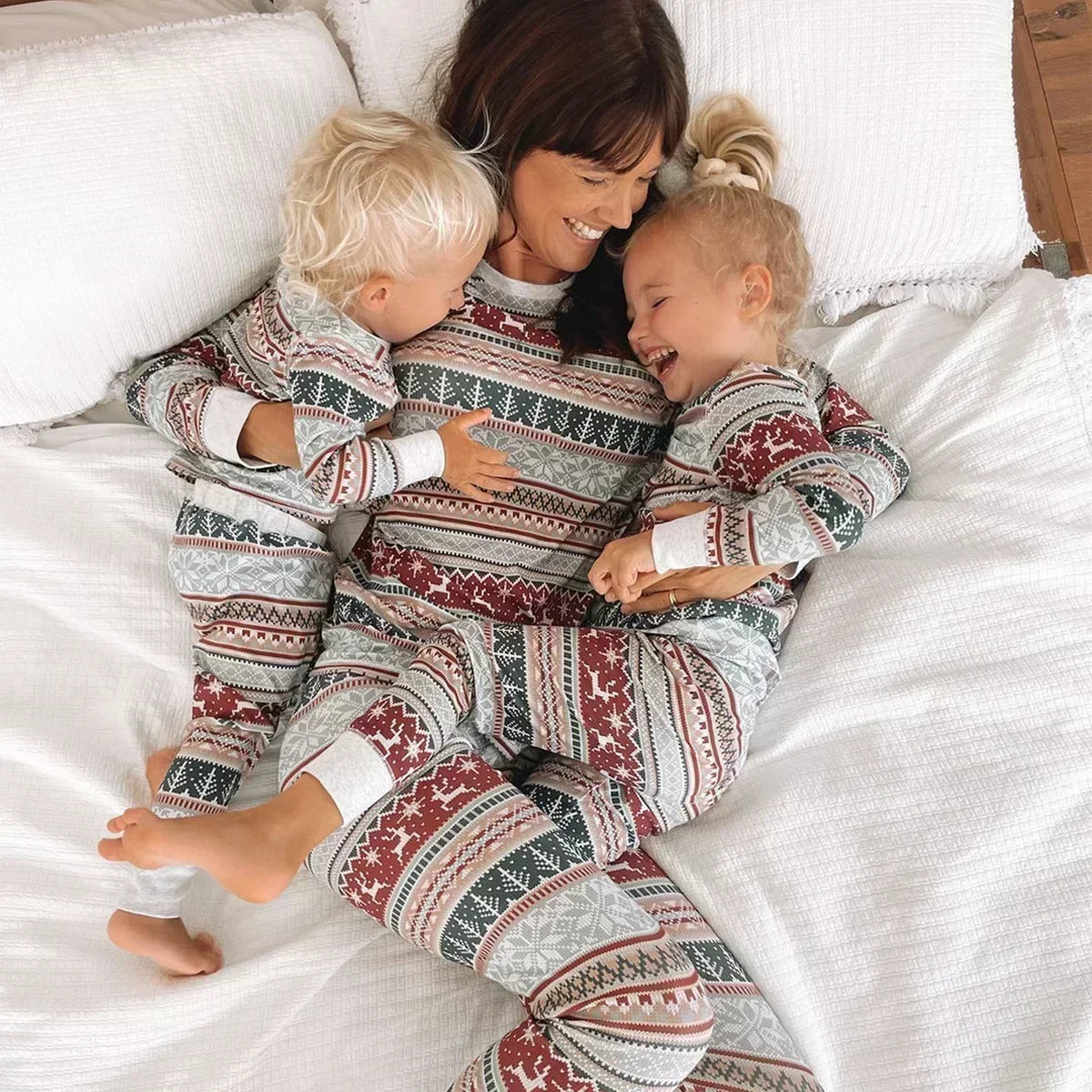 Nordic Reindeer Matching Family Pyjamas