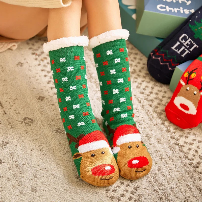 Fluffy Christmas Slipper Socks