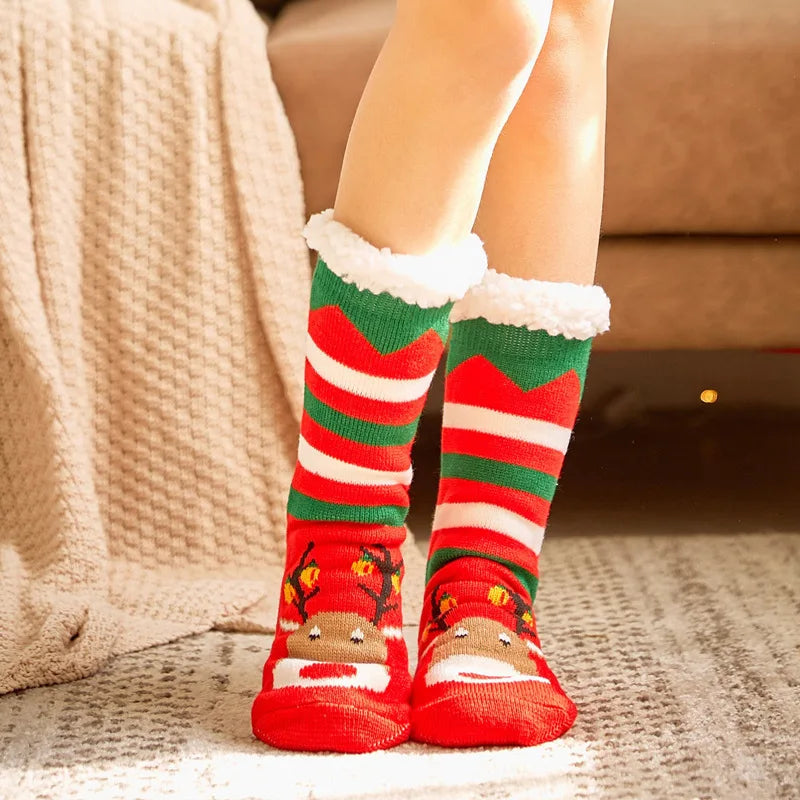 Fluffy Christmas Slipper Socks
