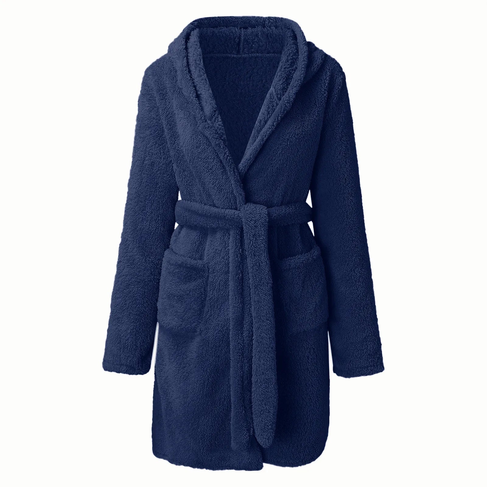 Women’s Fluffy Hooded Bathrobe