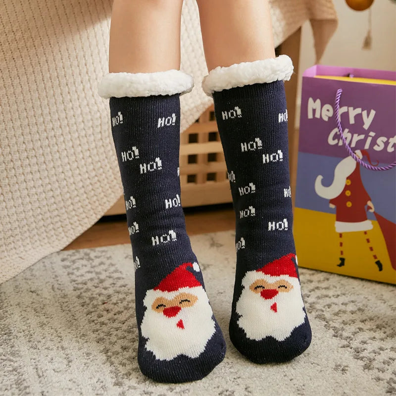 Fluffy Christmas Slipper Socks