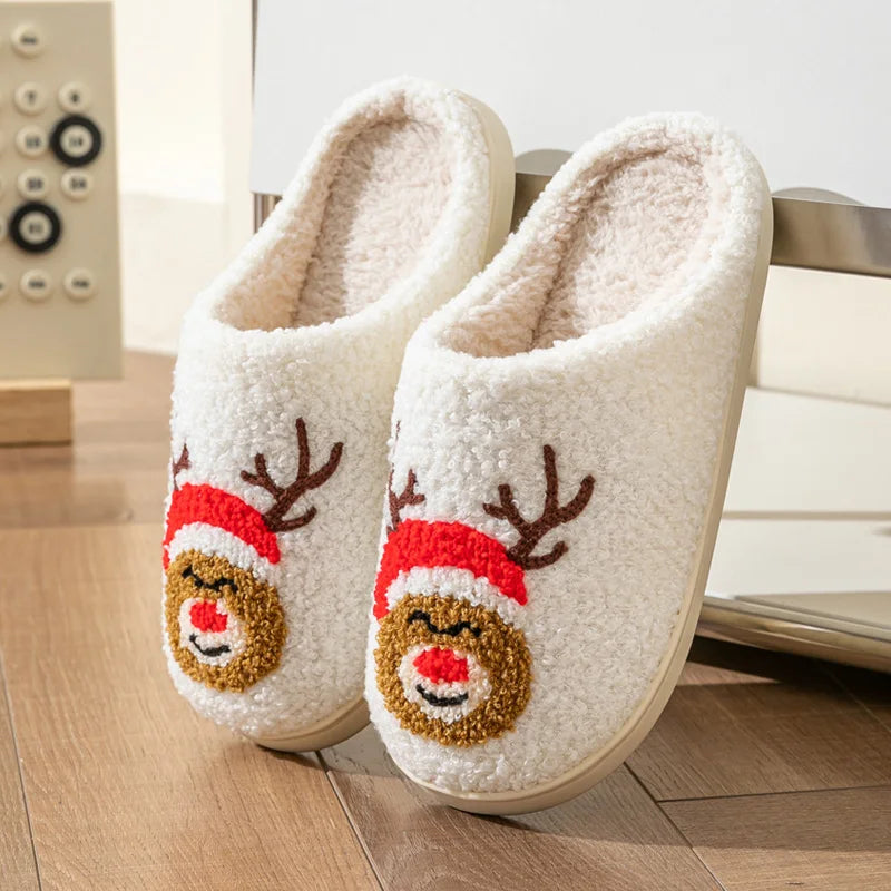Christmas Plush Fuzzy Slippers