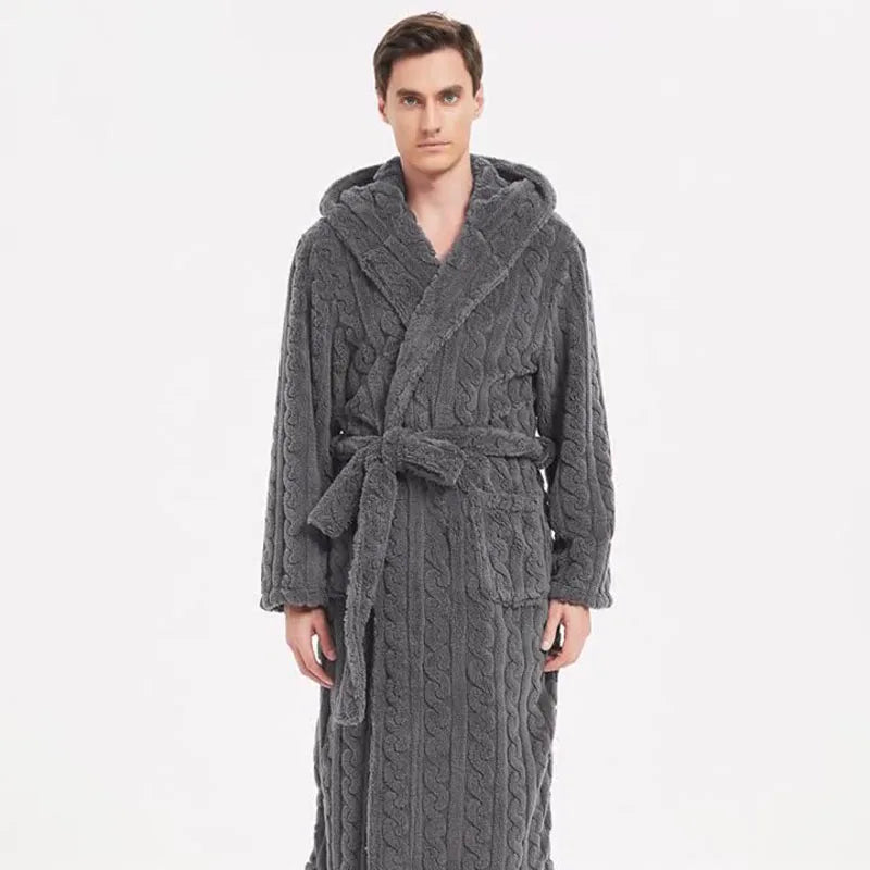 Plush Hooded Dressing Gown