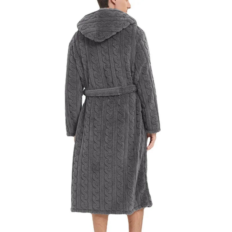 Plush Hooded Dressing Gown