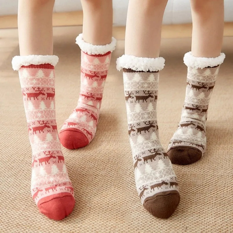 Fluffy Christmas Slipper Socks