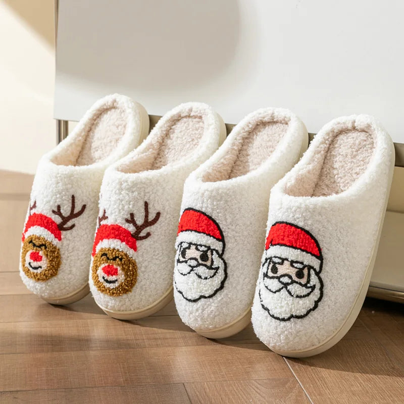 Christmas Plush Fuzzy Slippers