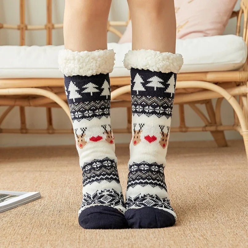 Fluffy Christmas Slipper Socks