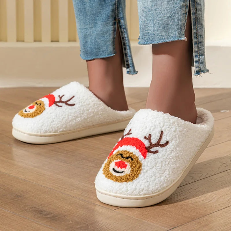 Christmas Plush Fuzzy Slippers