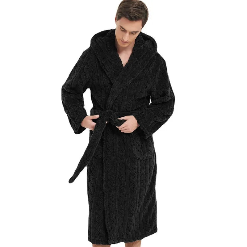 Plush Hooded Dressing Gown